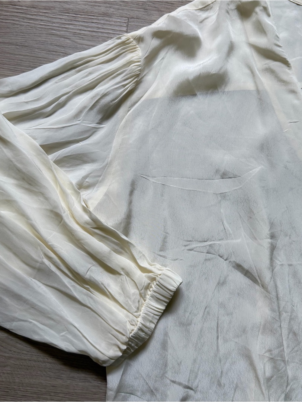 ba&sh Ivory Button-Front V-Neck Blouse - Picture 3 of 7